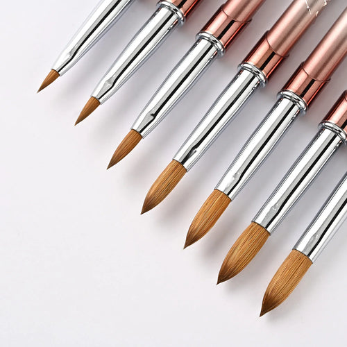 #2 #4 #6 #8 #10 #12 #14 #16  Kolinsky Brushes Nail Art Brush Manufacturer 100% Kolinsky Brush for Acrylic Nails