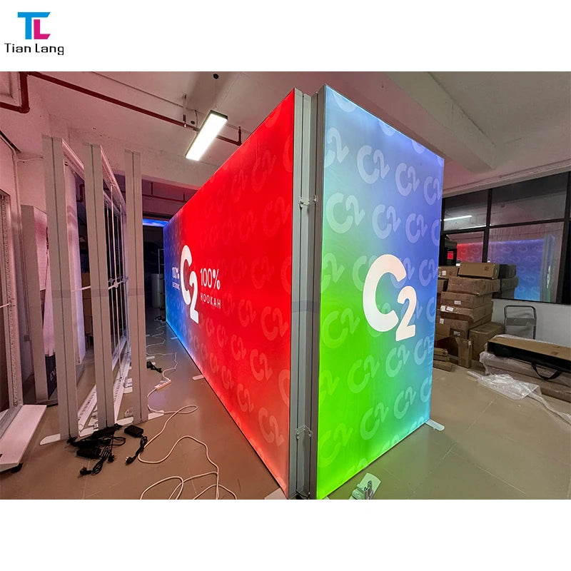 Trade Show Wall Mounted Fabric Tradeshow Island Canopy Event 10X10 Booth Design Cheap Price Exhibition Stand Aluminium System