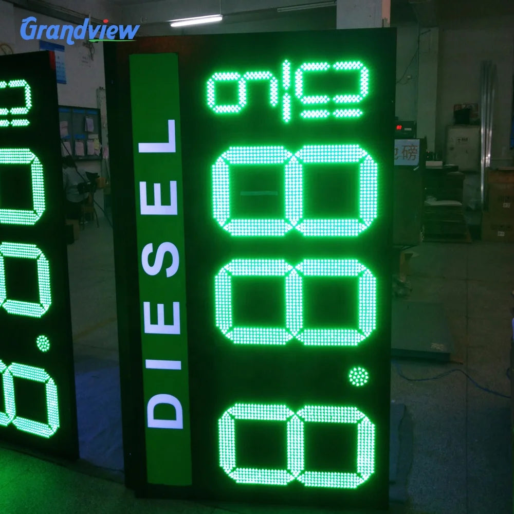 Outdoor Digital Fuel Price Signs LED Displays for Gas Station